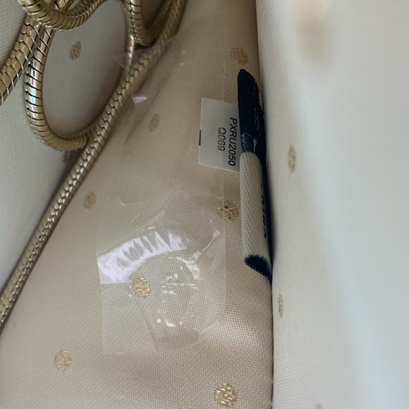 Kate Spade Clutch Acrylic Bow Gold Trim - Picture 9 of 10